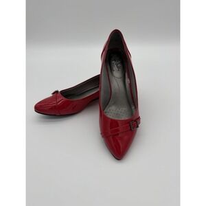 Life Stride Spritz Red Patent Point Toe Wedge-Women's 7-Nearly New In Box